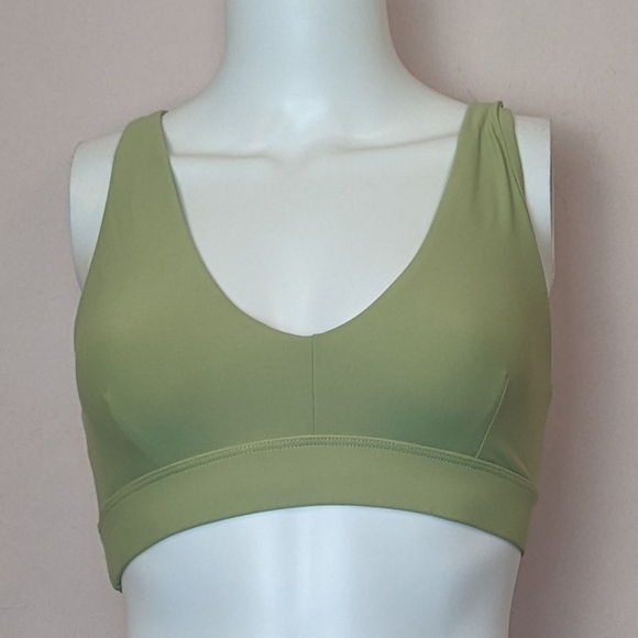Skatie Sage Green Cross Strap Bikini Top size XS - Picture 1 of 3